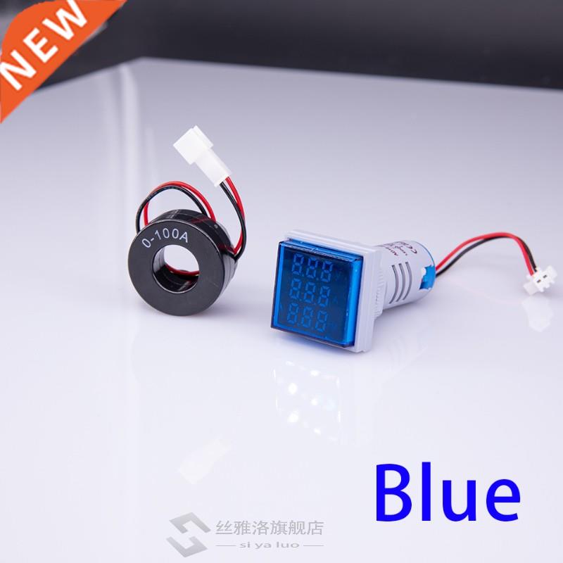 *New 3in1 22mm Digital Voltmeter Ammeter Hz 60-500V 0-100A