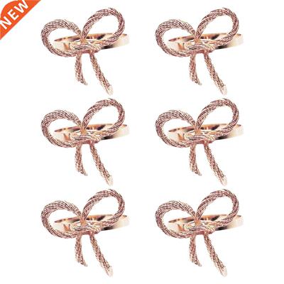 6pcs Wedding Party Holder Dinner Table Decoration Bow Tie