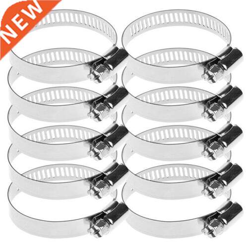 10Pcs Adjustable Stainless Steel Drive Hose Clamp Fuel Line