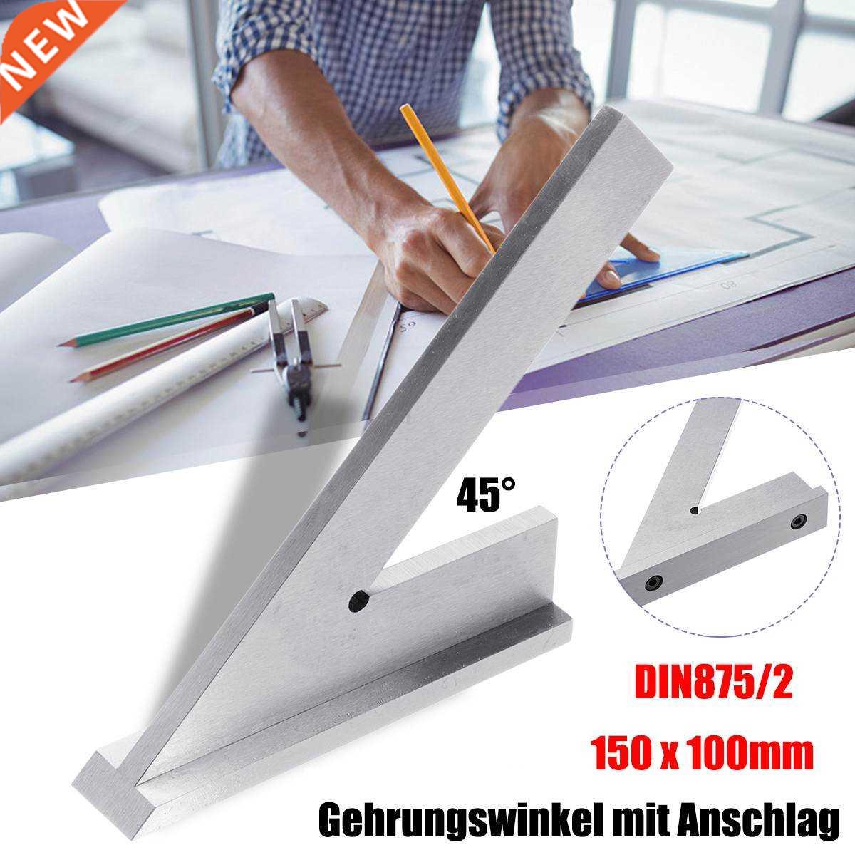 DNI875/2 45 Degree Angle Corner Ruler Carbon Steel Flat-side