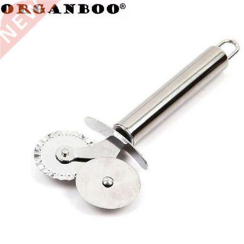 ORGANBOO Stainless Steel Double Roller Pizza Knife Cutter