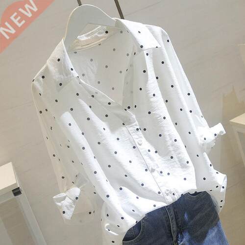 Plus size White linen blouse shirt fashion women tops and bl