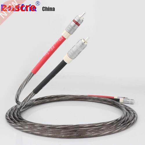 Preffair Pair Odin Silver Plated Male to Male Audio Cable RC