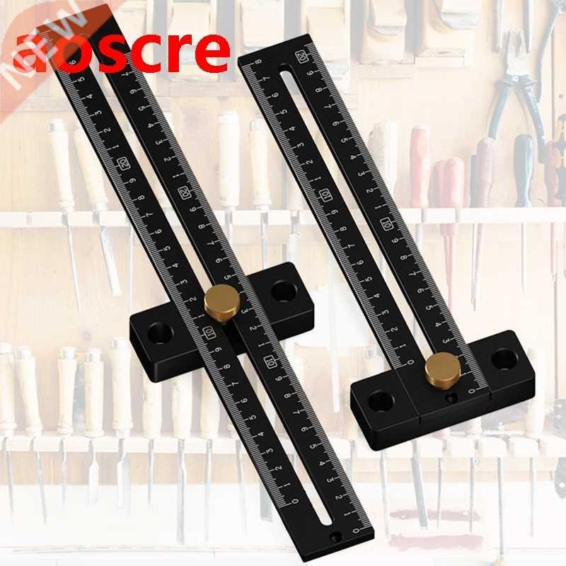 Woodworking aluinu alloy T ruler scriber hole ruler arkin