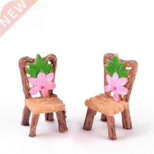 Set Chairs Landscape and Micro Table Floral Decorated