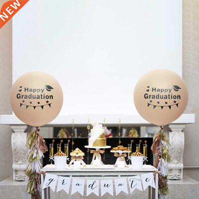 5pcs Black Graduation Balloon Stickers Self-aesive