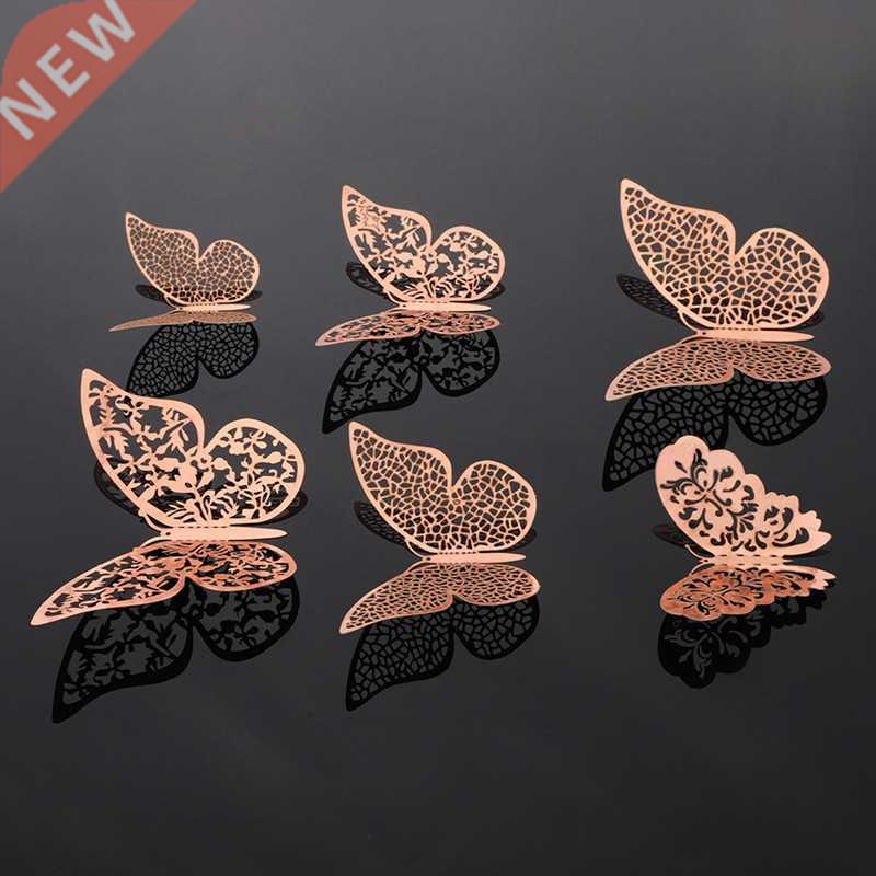 36Pcs 3D Hollow Butterfly Wall Sticker For Home Decoration