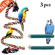 Bird Parrot Perch Cage Bite 3pcs Toy Toys