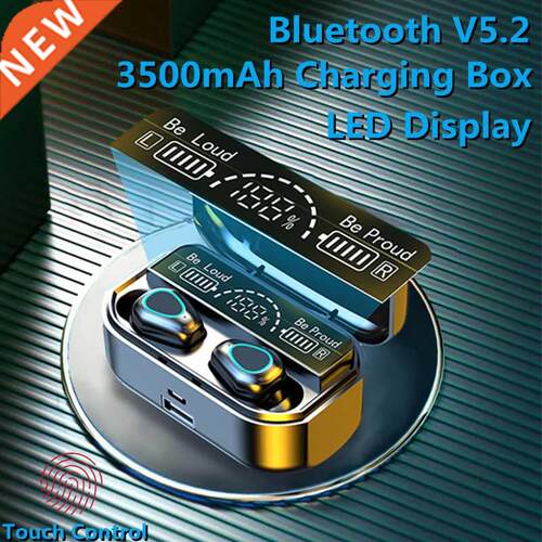 2022 New TWS Wireless Bluetooth 5.2 Headphone Stereo Sports