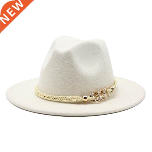 Black/white Wide Brim Simple Church Derby Top Hat Panama Sol