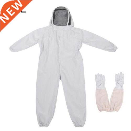 Cotton Beekeeper Suit Bee Protective w/Safe Veil Hat Keeper