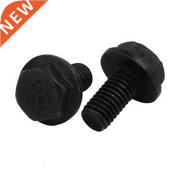 7.8mm Male Thread Dia Hex Head Fitting Screw Black 2pcs for