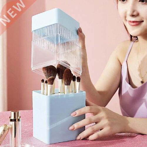 2 In 1 Dustproof Portable Makeup Brushes Organizer Storage