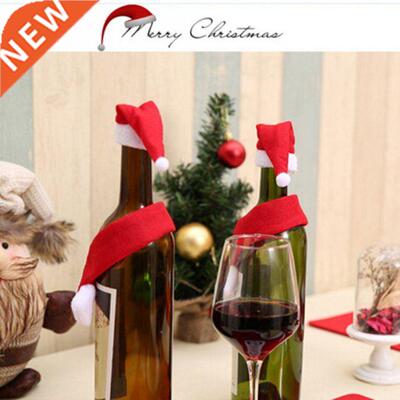2PCS/Set Christmas Wine Bottle Cover Hat Scarf Bottle Wrap D