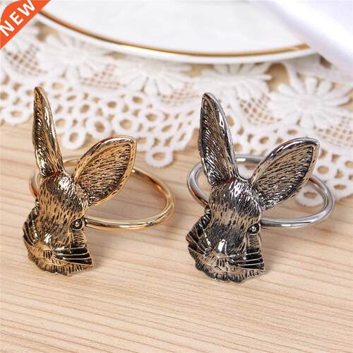 Bunny Ears Napkin Rings Easter Rabbit Napkin Holder Metal Na