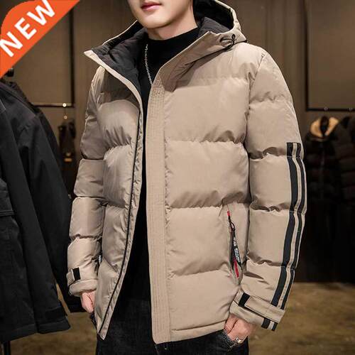 2021 New Winter Men's Parka Thick Hooded Coat Top Brand Male