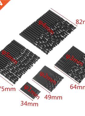 100pcs 1/2/3/4/5mm Twist Drill Bits Set HSS Straight Shank B