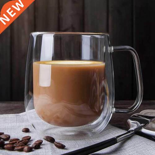 80-650ml Double Wall Glass Mug Resstant Tea Beer Mug Coffee