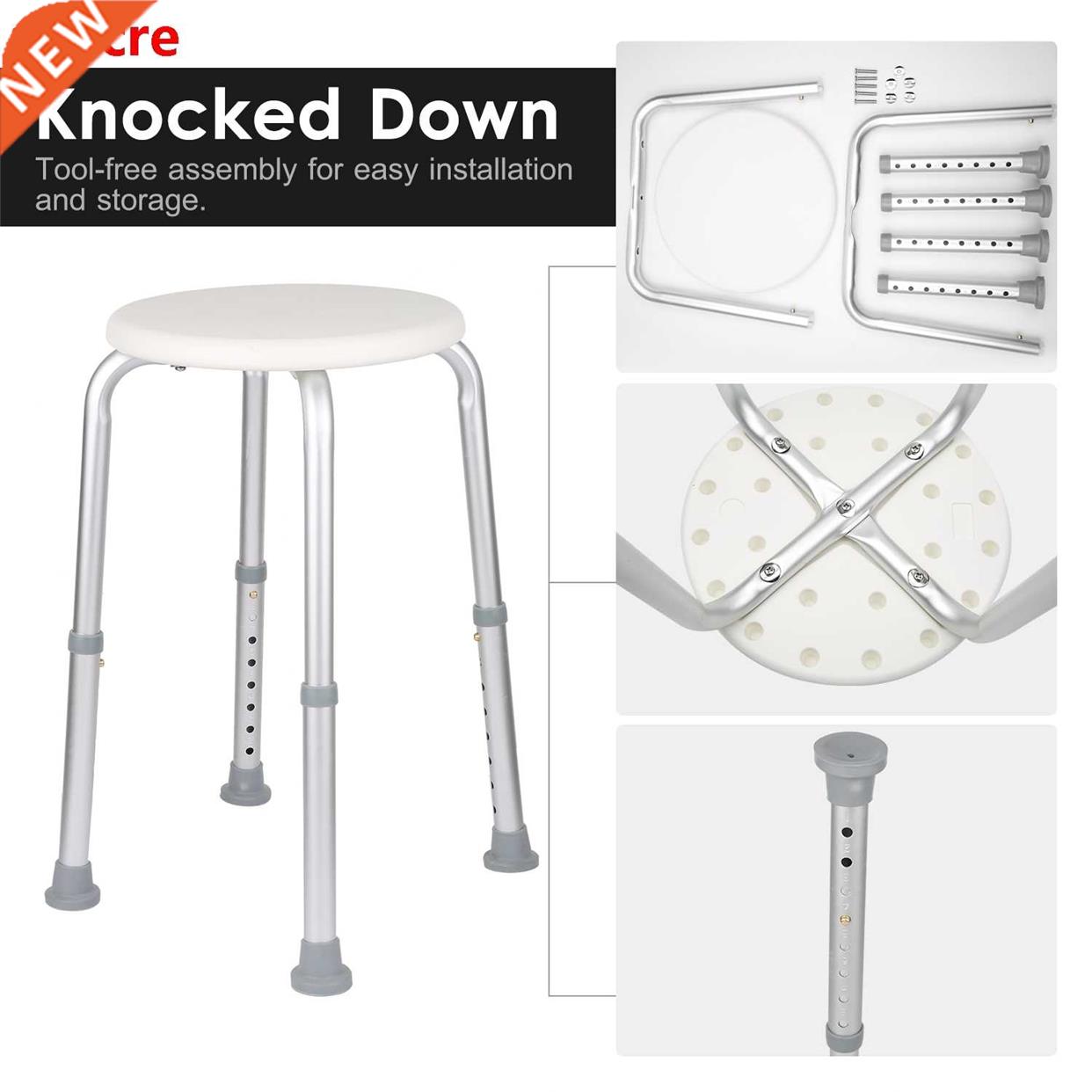 Non-slip Bath Safety Seat Bathroom And Shower Chair Padded S