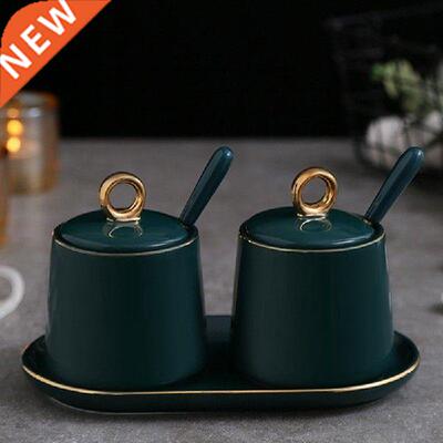Quality Condiment Jar Spice Container With Lids Spoons And