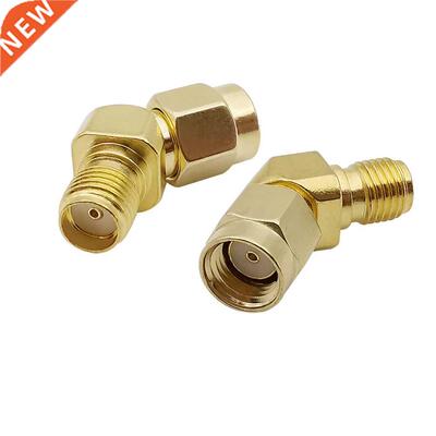 1Pcs RP SMA Male to SMA Female 45 Degree Adpater Connector f