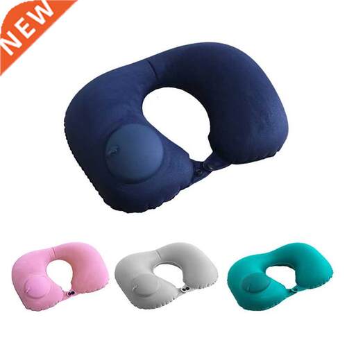 U-Shape Travel Pillow Air Inflatable Pillows Fding Press