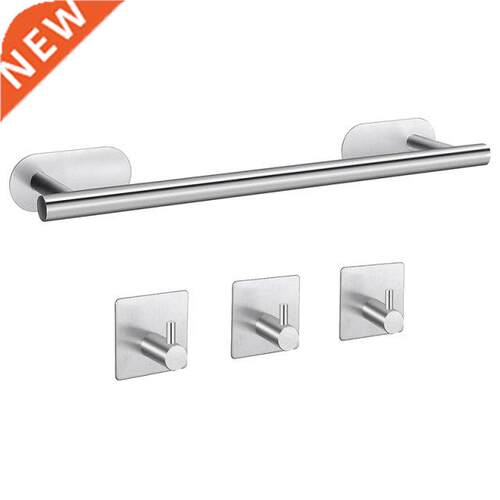 Towel Rack Self Adhesive Towel Bar Rail Hooks,Stainless Stee