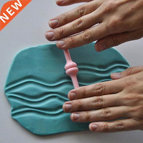 Wave Pattern Rolling Pin Fondant Roller Cake Decorating Too