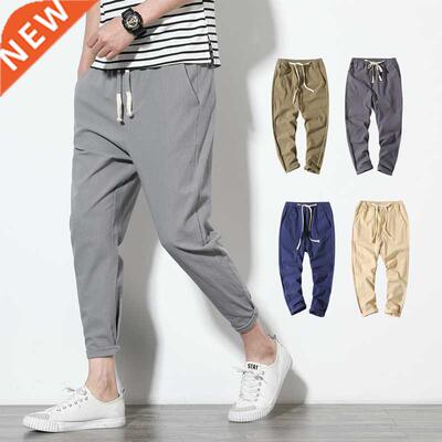 Cotton Joggers Men Solid Men's Harem Pants 2021 Summer Fitne
