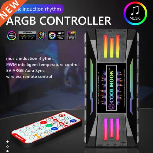 CoolMoon Magnetc ARGB Controller SATA Cable 4 Pn PWM 5V 3