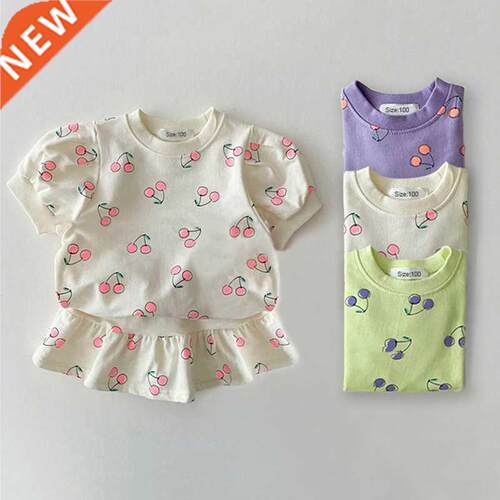 Fashion Girl Clothes Sets Summer Short Sleeve Sweatshirt ops