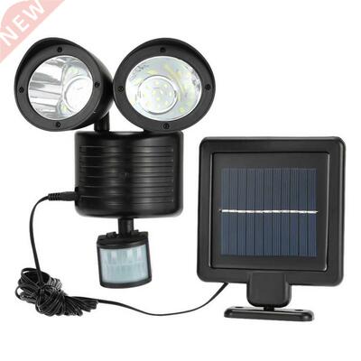 Dual Rotatable Head Solar 22 LED Garden Light Light&PIR