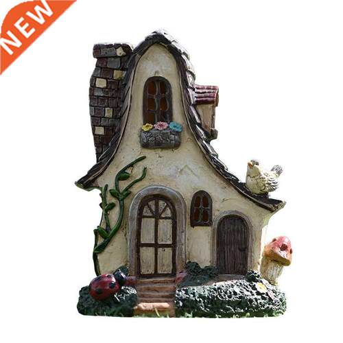 Fairy House Rustic Miniature Garden Cottage With Ladybug &am