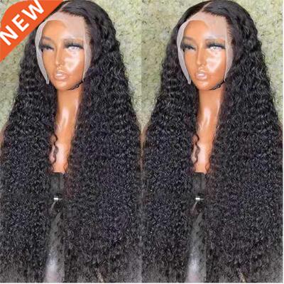 26Inch Long 180 Density Kinky Curly Black Natural Lace Front