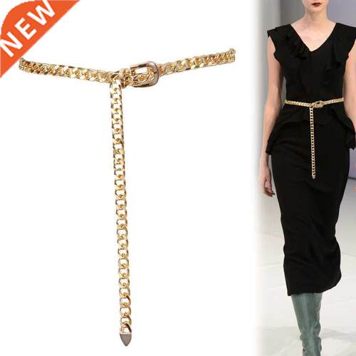 Women Fashion Belt Hip High Waist Gold Silver Waist Chain D