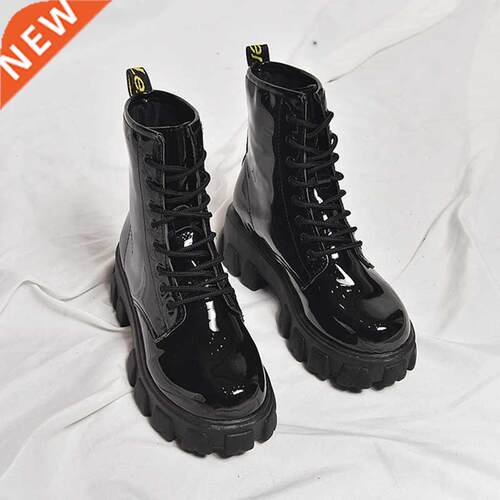 Shoes Women Anklet Boots Round Toe Thick Sole Comfortable Pl