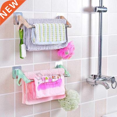 Stainless Steel Double Towel Bar Rotating Towel Rack Bathroo