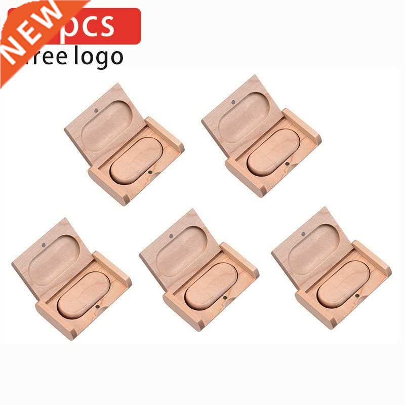 JASTER 5pcs/Lot (Free LOGO) USB 2.0 Wooden with Box Flash Dr