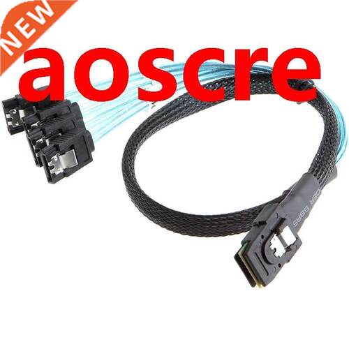 Mini SAS 36Pin (SFF-8087) Male to 4 SATA 7Pin Female Cable,