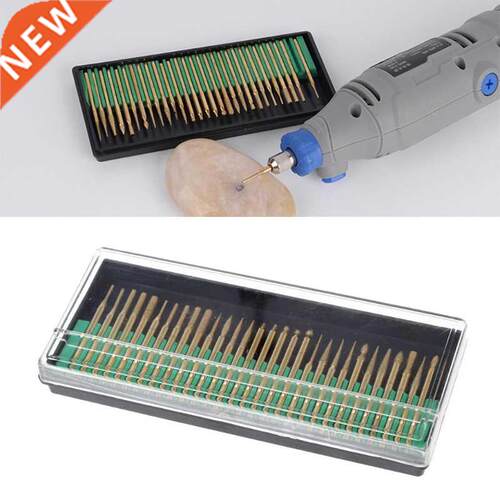 0Pcs mm Titanium Coated Diamond Burs Bit Set Dremel Assort