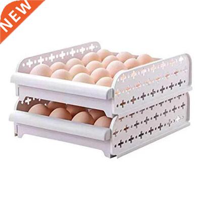 2 Layer Plastic Egg Storage For Refrigerator, Egg Rack,