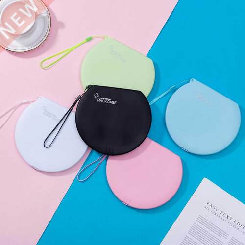 Black Round Box PP Masks holder Save mask box Disposable Mas