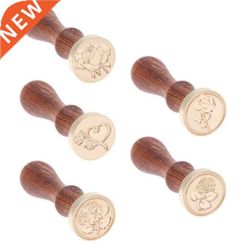 1PC Wedding Retro Wood Handle Sealing Wax Stamp Decorative G