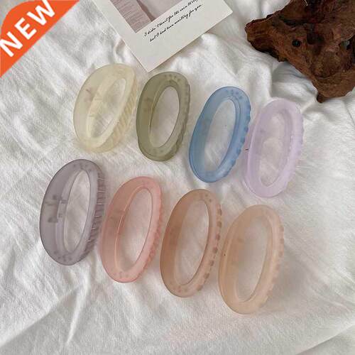 South Korea's new jelly color frosted elliptical clip back h