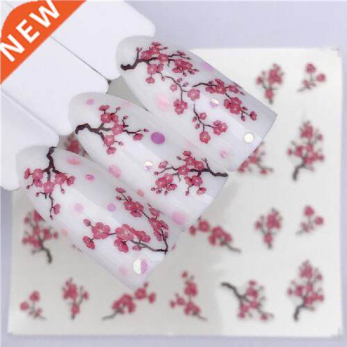 Small Fresh Plum Nail Stickers Cute Cartoon Fox Lion