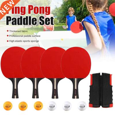 Professional Double-Sided Rubber Table Tennis Racket Set