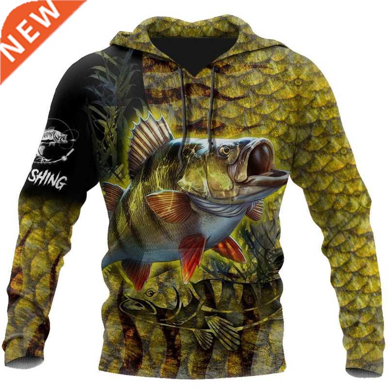 Men's Hoodie 3D Printing Yellow Top Fish Series Set Hajuku