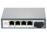 5 Port Gigabit Switch, 4E AT PoE Ports and One Fiber port 1.