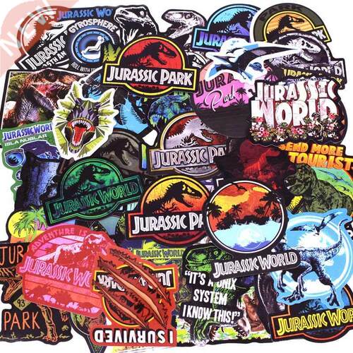 75pcs/pack Jurassic Park Dinosaur Stickers Toy for on Lugga