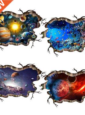 Space Galaxy Planets Wall Stcker Unverse seres Waterproof